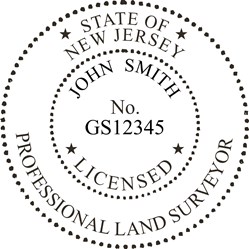 Land Surveyor Seal - Desk - New Jersey